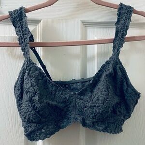 Aerie Gray Lace Bra